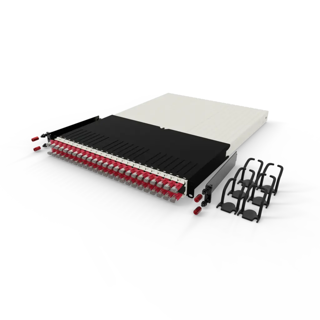 patchbox.one / 30RU / Cat.6a cable management system with 24 retractable cables