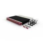 patchbox.one / 8RU / Cat.6a cable management system with 24 Cat.6a retractable cassettes