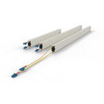 comparison of different patchbox.one fiber optic cassettes with lengths 0.8m (8RU), 1.8m (30RU), 2.5m (46RU). retractable patch cables for optimised cable management